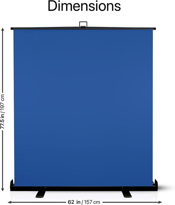 Blue Screen Extra Large 62 " Inch Pull Up Backdrop