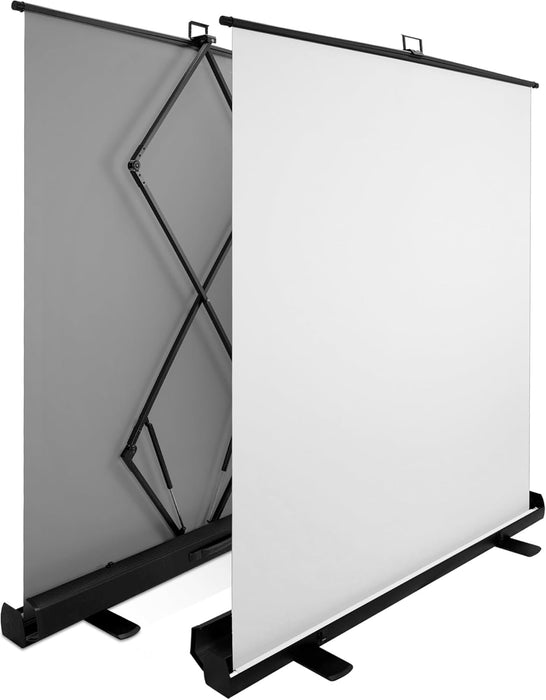 White Screen Extra Large 62 " Inch Pull Up Backdrop