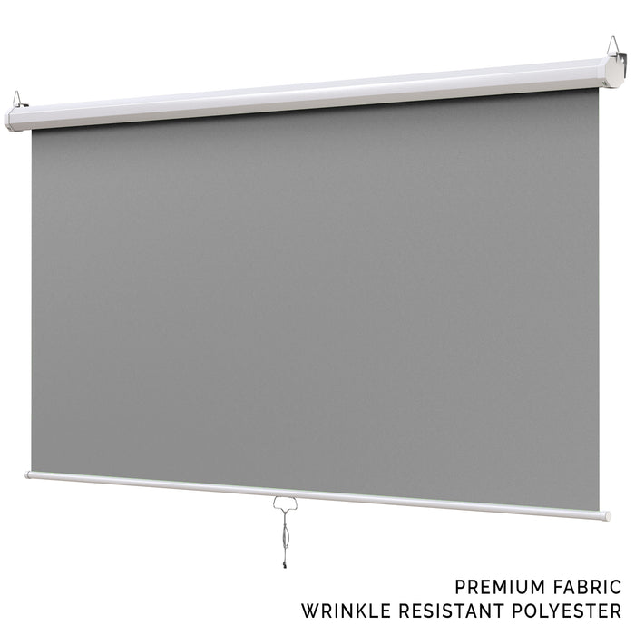 Extra Large 84" x 84" Pull Down Grey Screen Backdrop