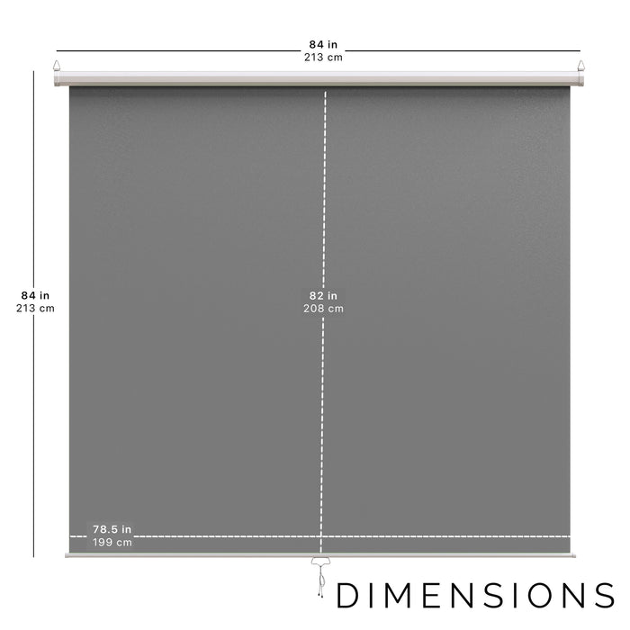 Extra Large 84" x 84" Pull Down Grey Screen Backdrop