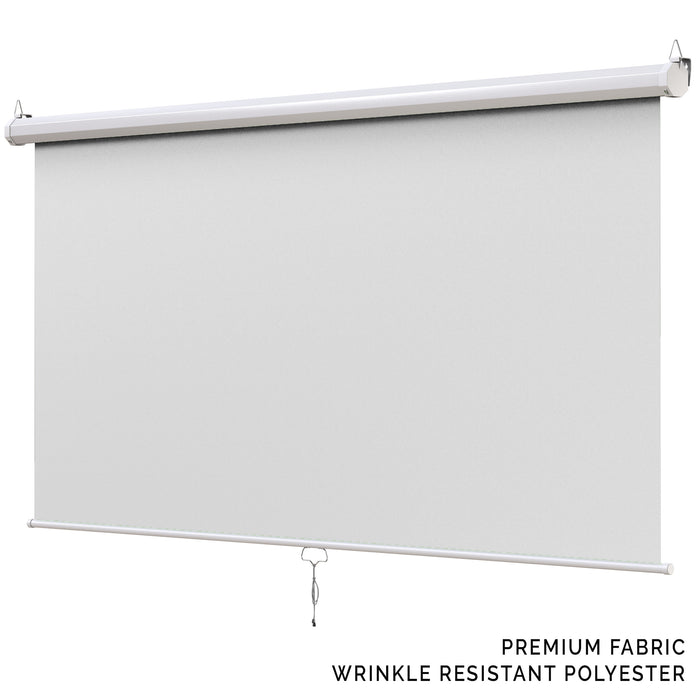 Extra Large 84" x 84" Pull Down White Screen Backdrop