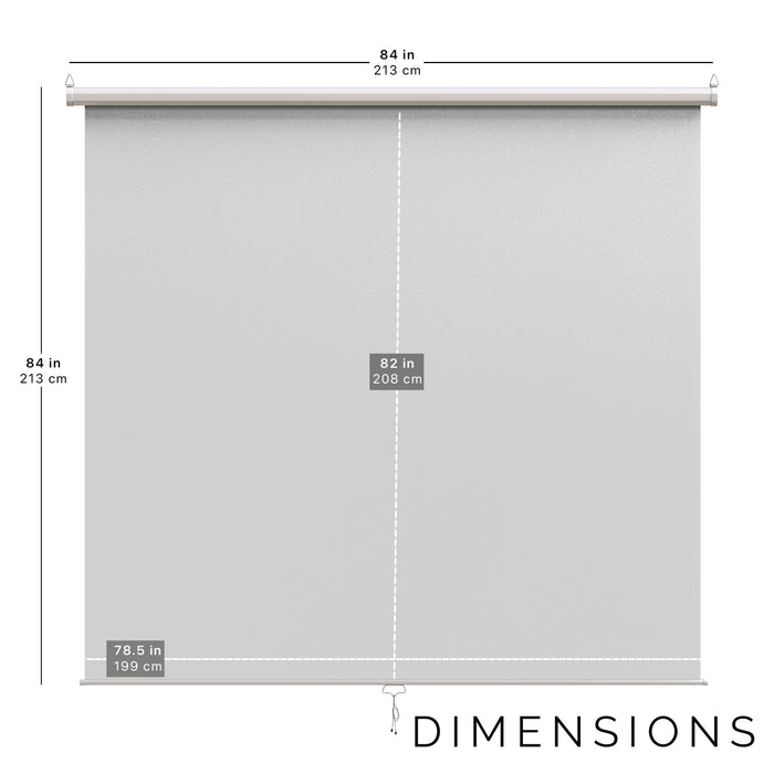 Extra Large 84" x 84" Pull Down White Screen Backdrop