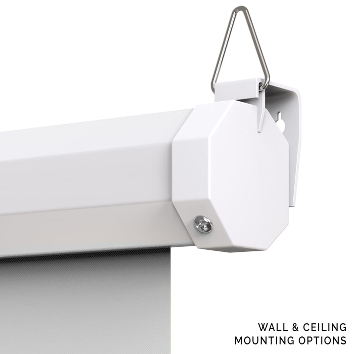 Extra Large 84" x 84" Pull Down White Screen Backdrop