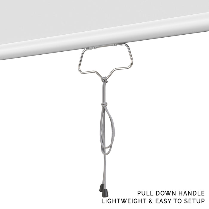 Extra Large 84" x 84" Pull Down White Screen Backdrop