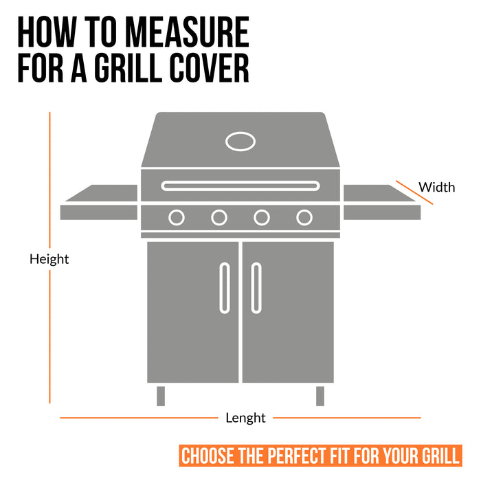 BBQ Grill Cover Waterproof PANTHER Series Heavy Duty - Grey