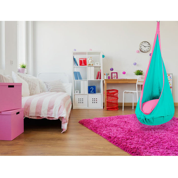 Hanging Hammock Pod Swing Chair For Kids Green