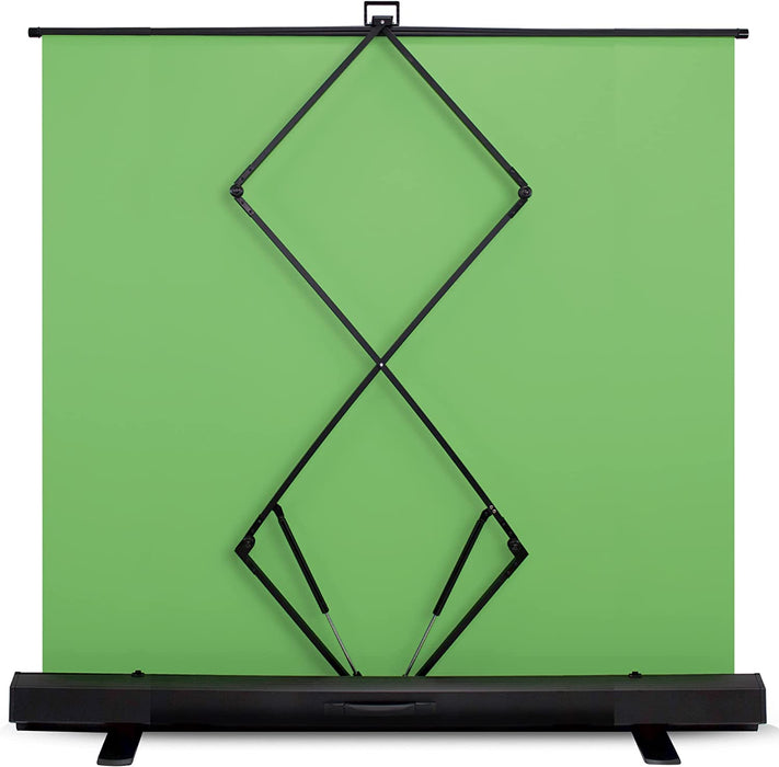 Green Screen Collapsible Pull-Up Extra Large Streaming Portable Backdrop Setup with Auto-Locking Frame - XXL