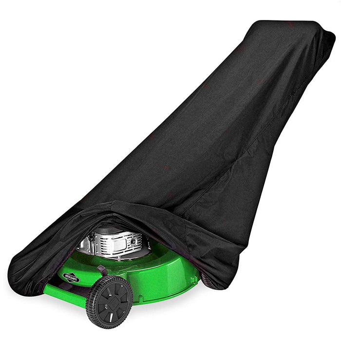 Lawn Mower Cover Waterproof Heavy Duty Outdoor Protector - Black