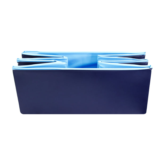 Outdoor Rectangular Swimming Pool Bathing Tub -Blue Portable Foldable