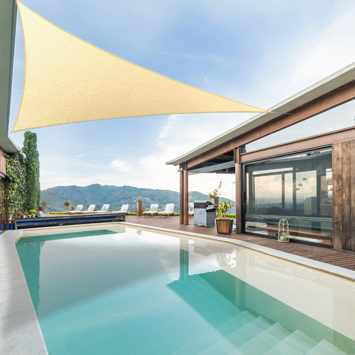 Sun Shade Sail UV Block Triangle - Beige