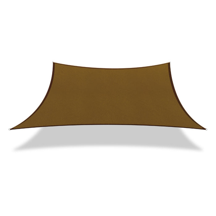 Sun Shade Sail UV Block Rectangle - Brown