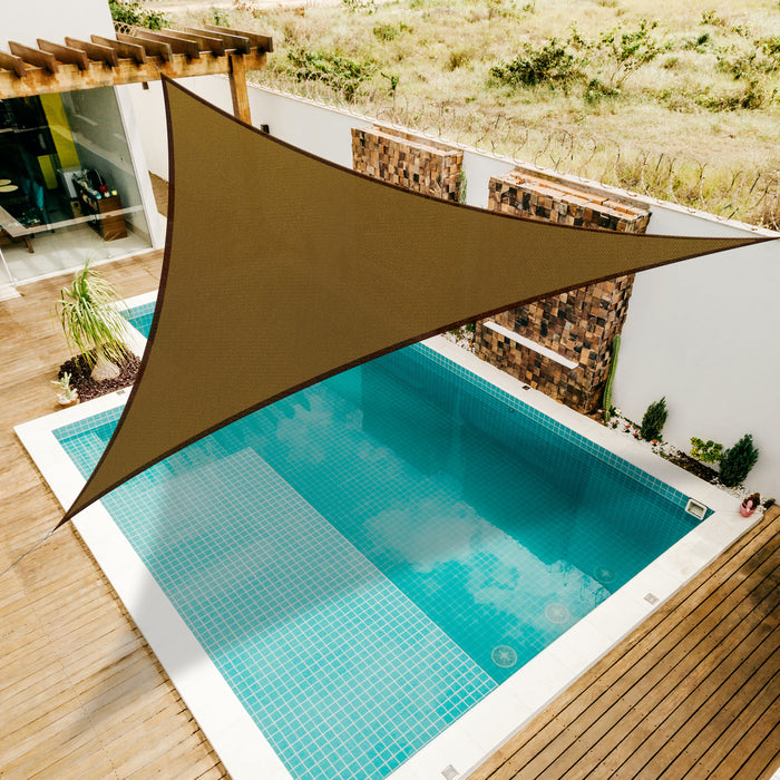 Sun Shade Sail UV Block Triangle - Brown