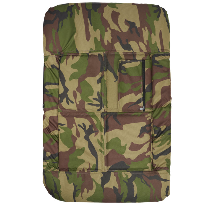 Stadium Bleacher Seat Bench Chair with Padded Reclining Cushion  - Camo