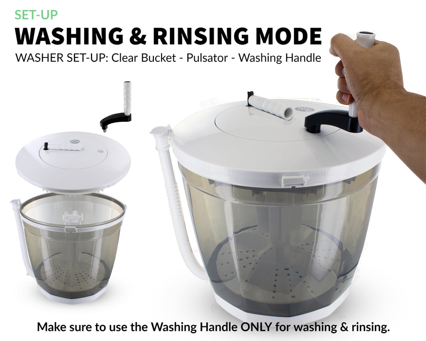 Mini Portable Washing Machine - Washer and Dryer - Manual Non Electric