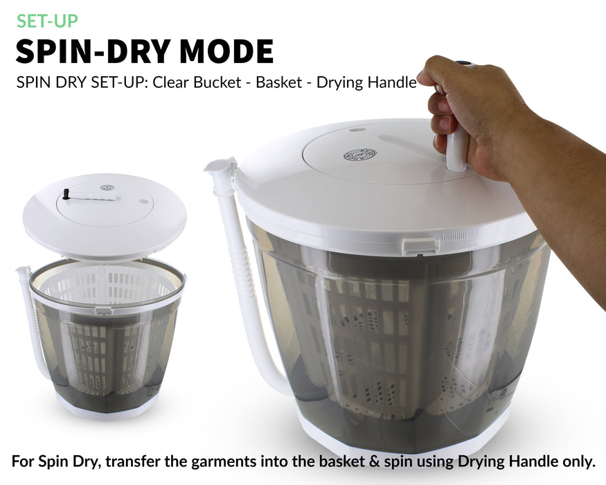 Mini Portable Washing Machine - Washer and Dryer - Manual Non Electric