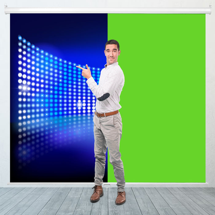 Extra Large 84" x 84" Pull Down Green Screen Backdrop