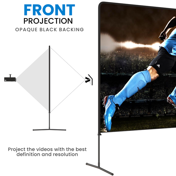 Projector Screen and Stand with Adjustable Height - 150 Inch
