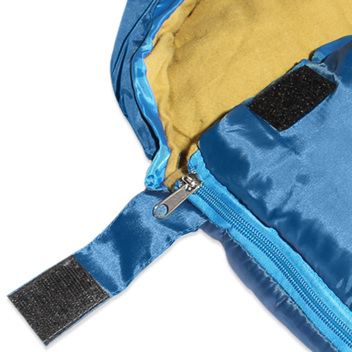 Sleeping Bag For Hiking Camping & Outdoor Activities - Compression Bag Included - Blue