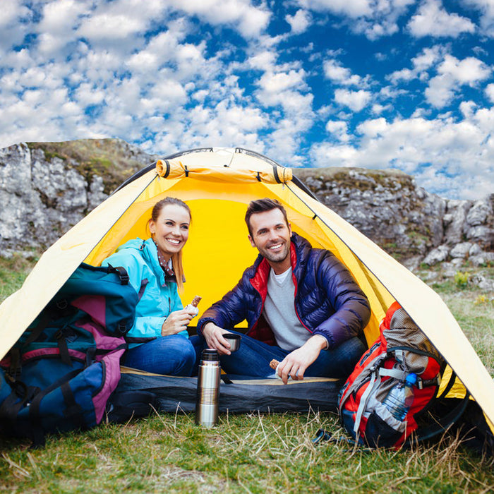 Sleeping Bag For Hiking Camping & Outdoor Activities - Compression Bag Included - Blue