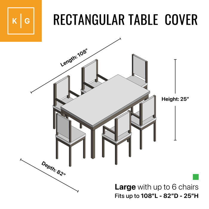 Patio Table & Chair Set Cover Durable & Water Resistant Outdoor Furniture Cover