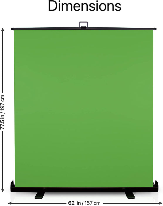 Green Screen Extra Large 62 " Inch Pull Up Backdrop