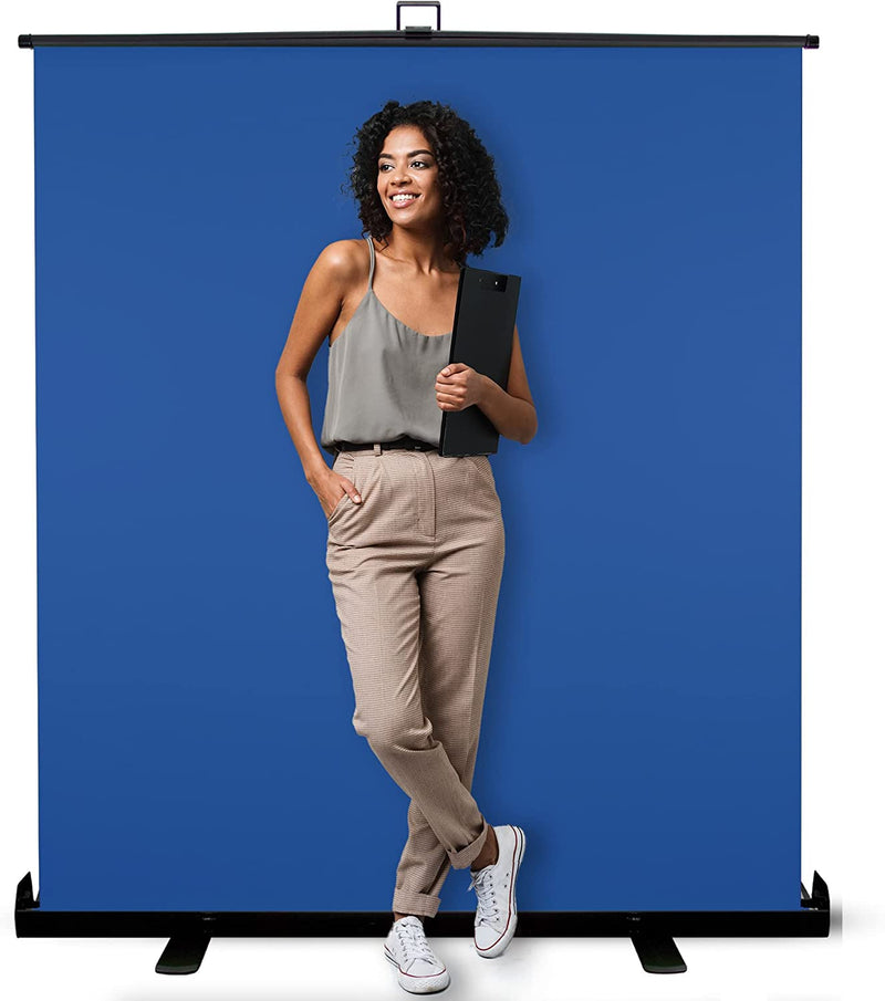 Blue Screen Extra Large 62 " Inch Pull Up Backdrop