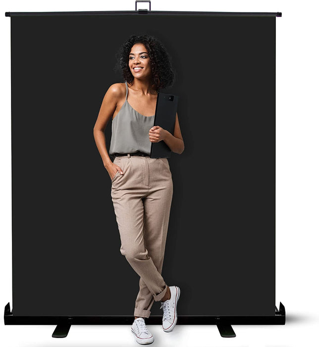 Black Screen Extra Large 62 " Inch Pull Up Backdrop