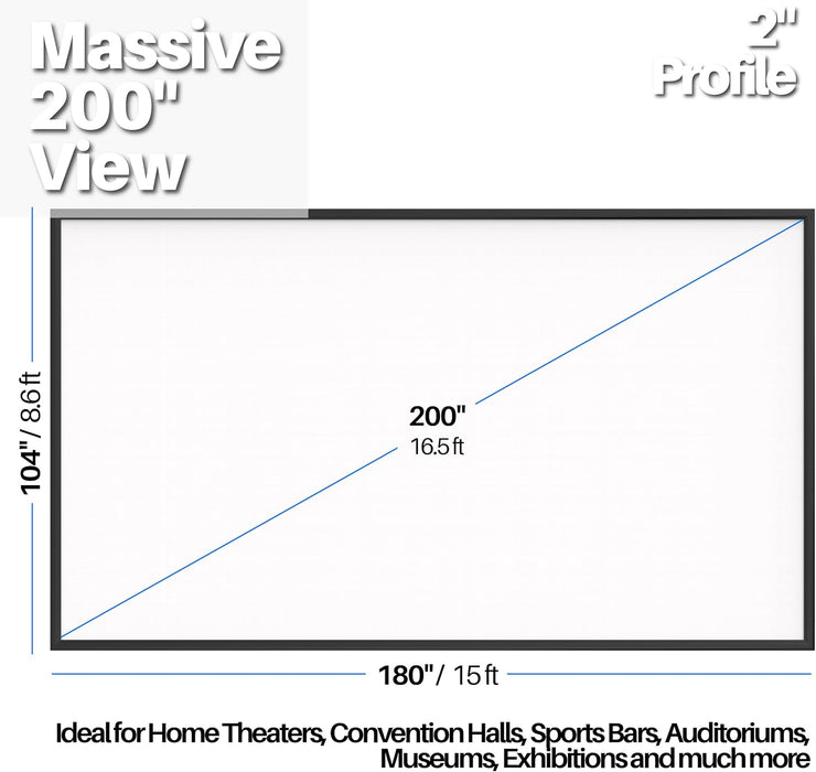 Fixed Frame Projector Screen - Hang on Wall