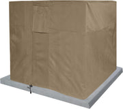 Brown - Khomo Gear square outdoor air conditioner cover, front view