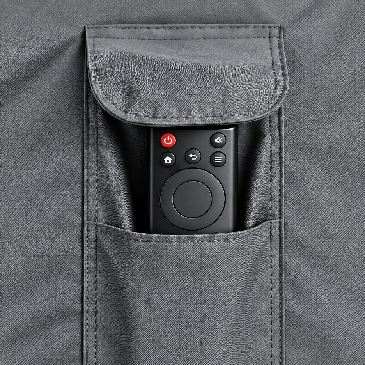 KHOMO Gear Outdoor TV Cover - Gray - Mount View
