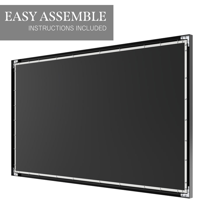 Fixed Frame Projector Screen 100 inch - Hang on Wall - GER-1252