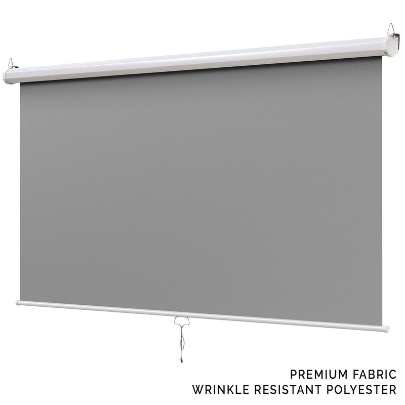 Extra Large 84" x 84" Pull Down Grey Screen Backdrop