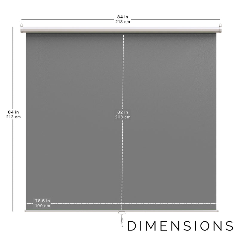 Extra Large 84" x 84" Pull Down Grey Screen Backdrop