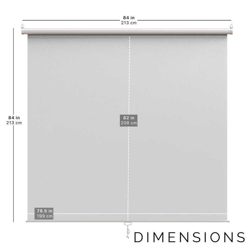 Extra Large 84" x 84" Pull Down White Screen Backdrop