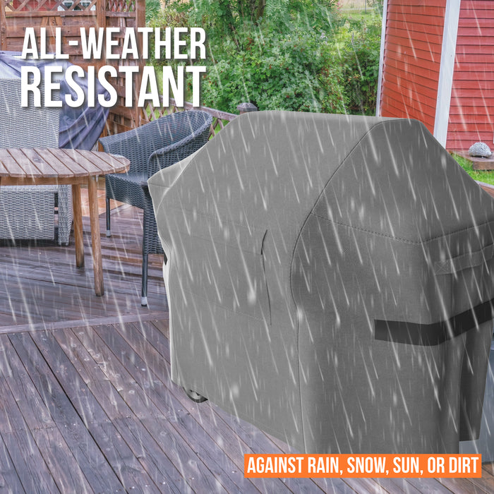 BBQ Grill Cover Waterproof PANTHER Series Heavy Duty - Grey