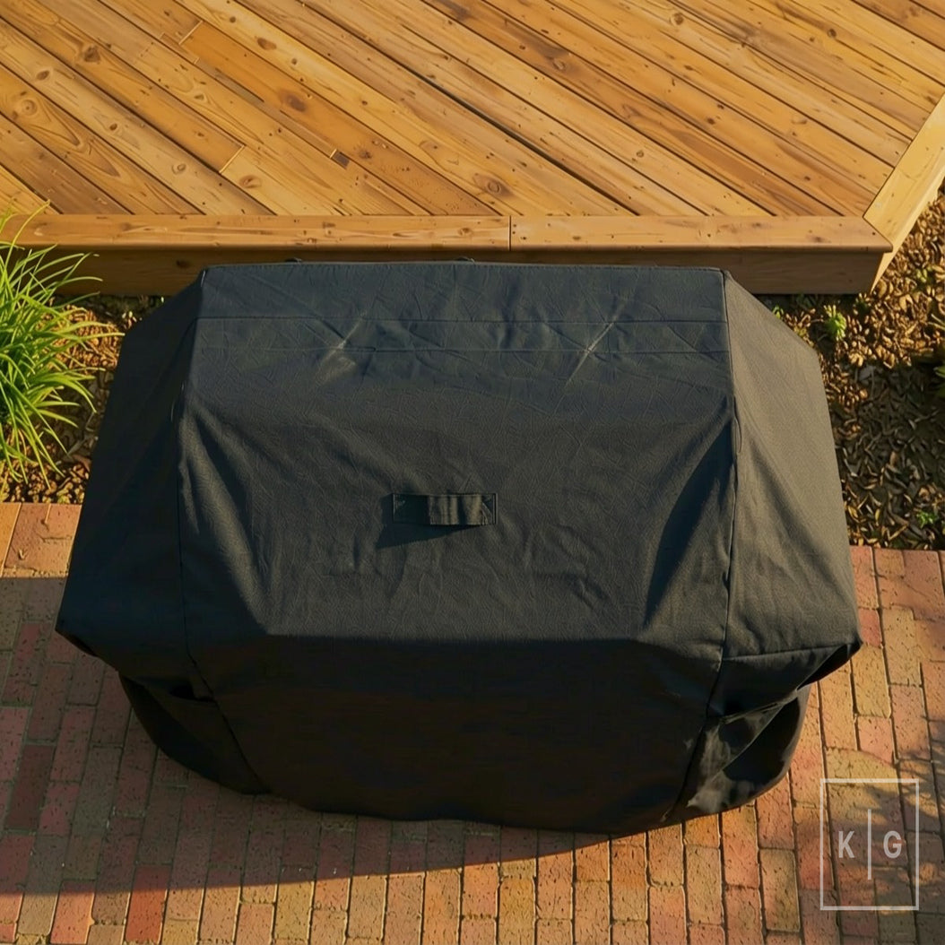 Khomo Gear BBQ grill cover in Black - top view