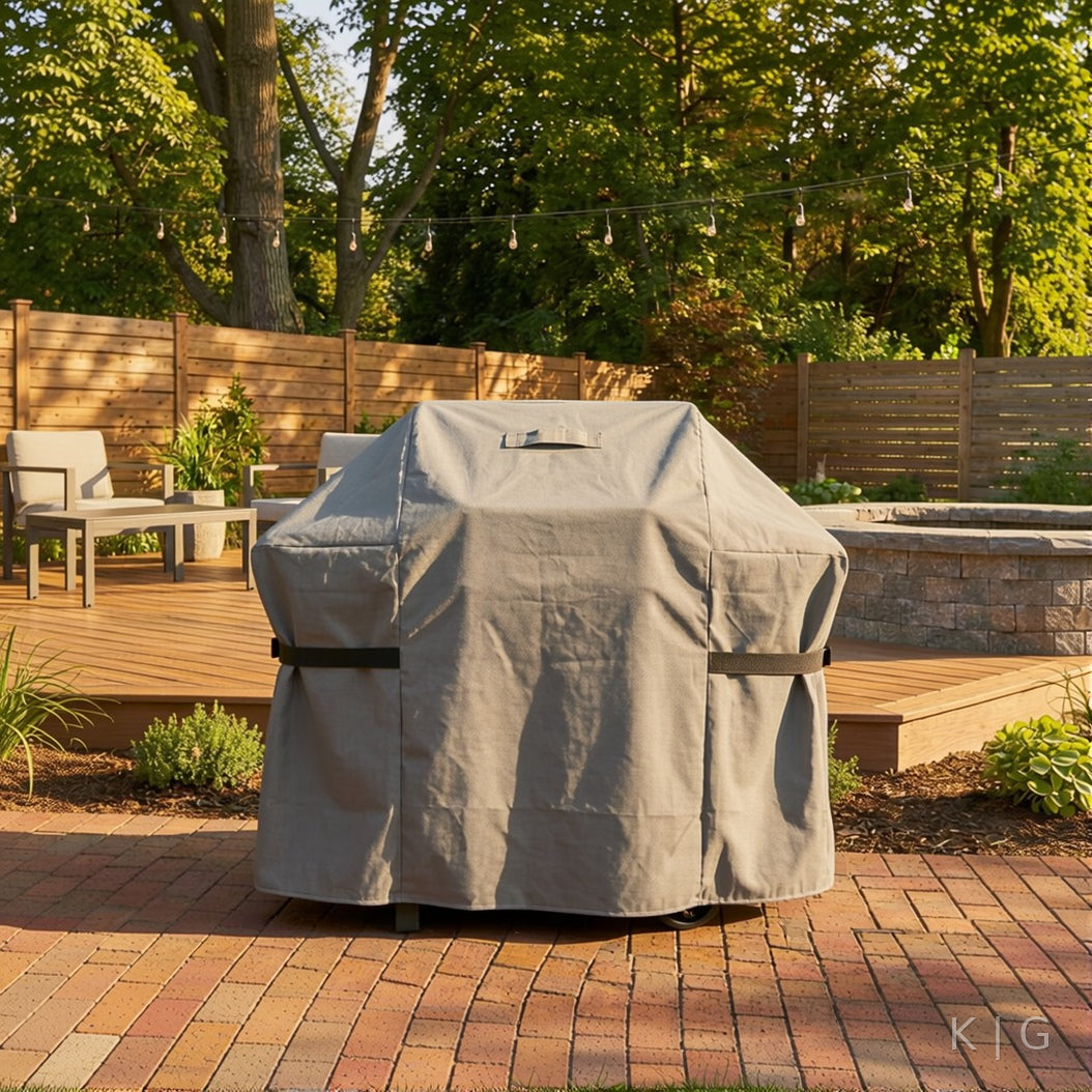 Khomo Gear BBQ grill cover in Gray - front