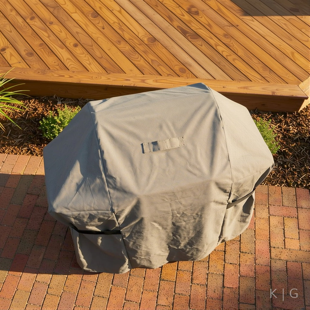 Khomo Gear BBQ grill cover in Gray - top view