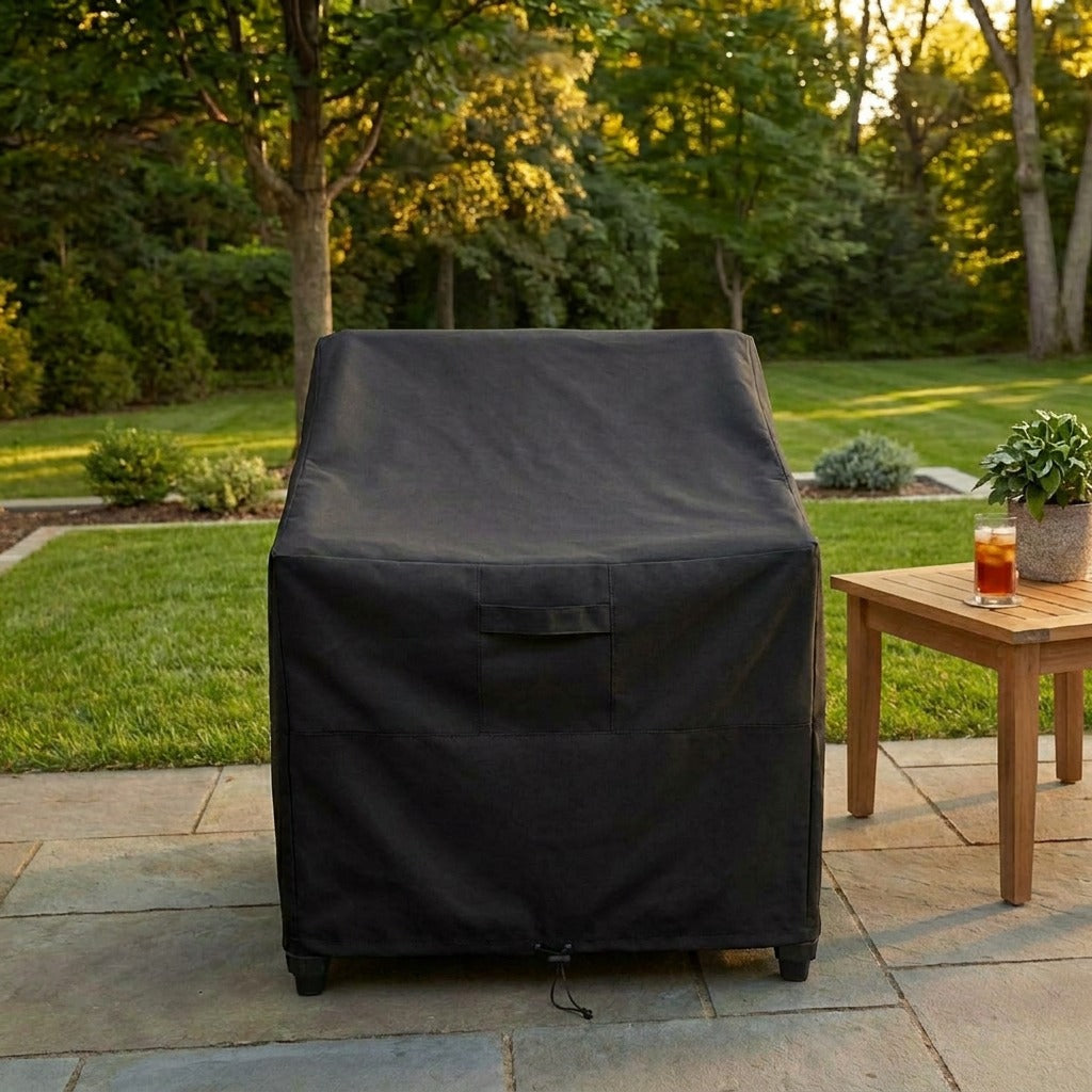 khomo gear chair cover black front
