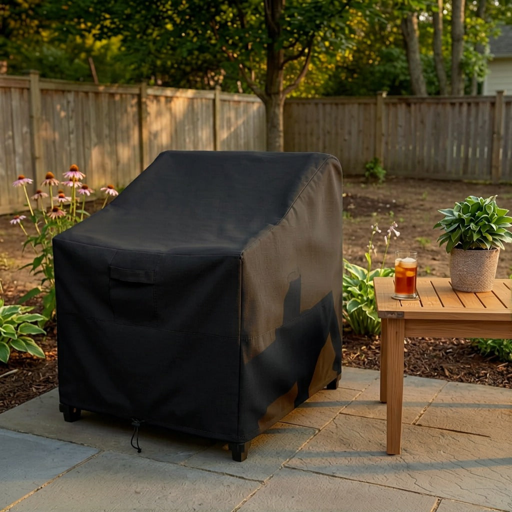 khomo gear chair cover black right
