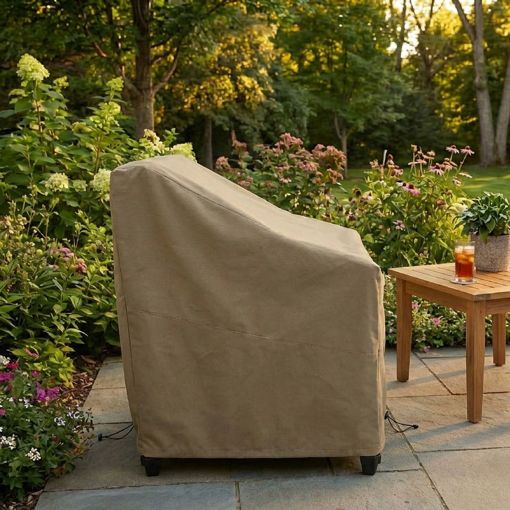 khomo gear chair cover brown side
