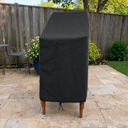 Black - Khomo Gear stackable chair outdoor cover, front view