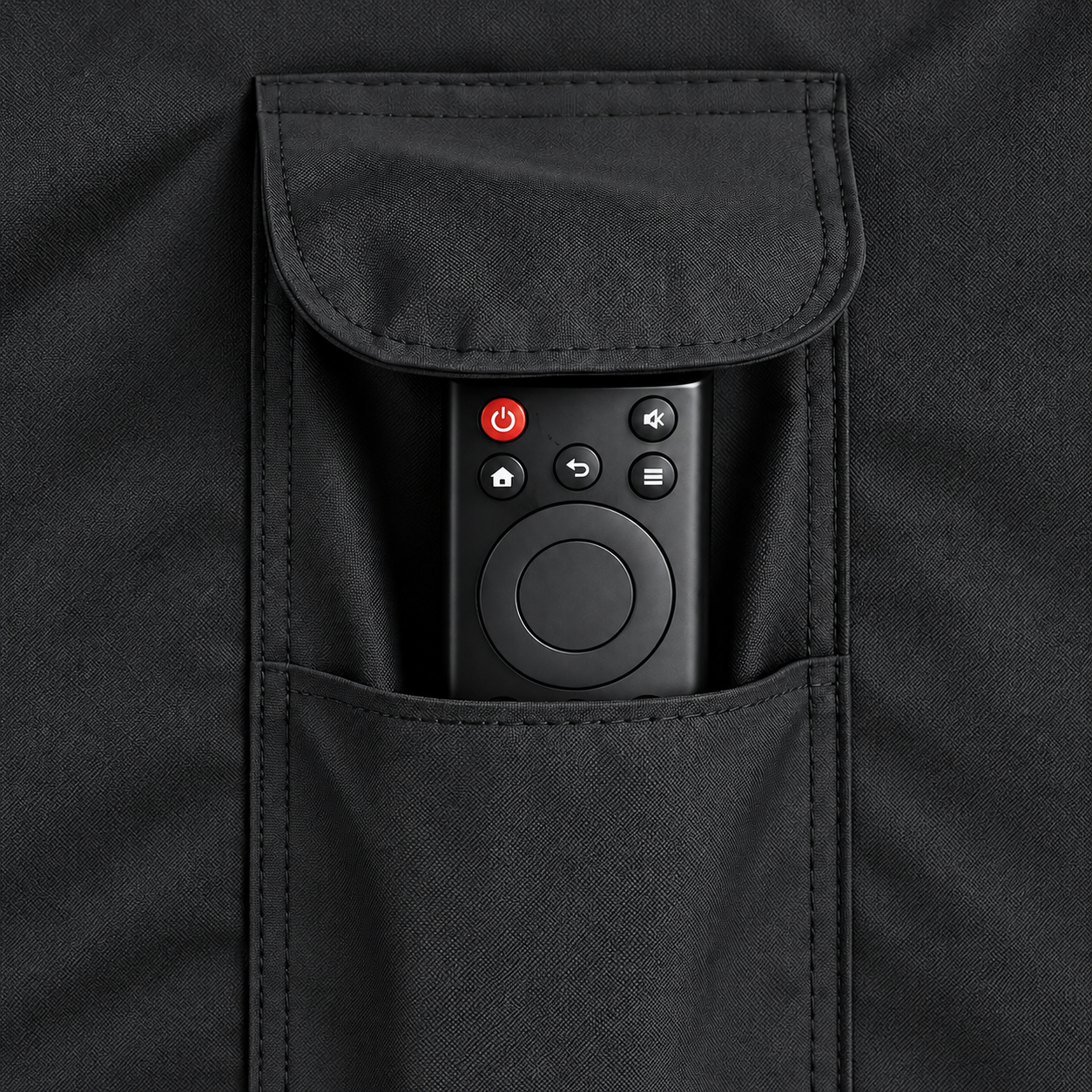 KHOMO Gear Outdoor TV Cover - Black - Mount View
