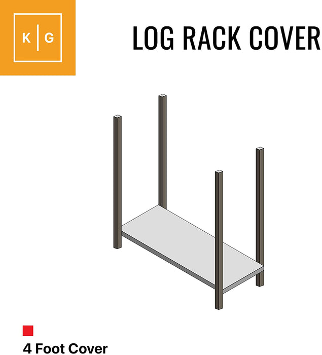 Log Rack Outdoor Cover 4 Feet Beige
