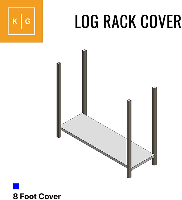 Log Rack Outdoor Cover 8 Feet Beige