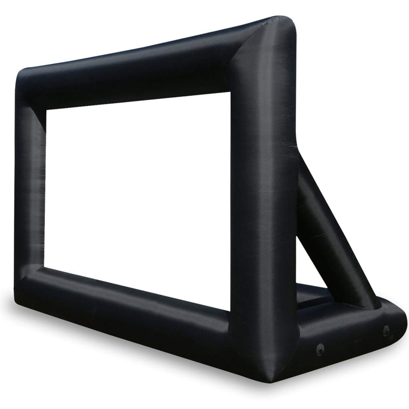 Khomo Gear 20 ft inflatable movie screen with a blank white projection surface