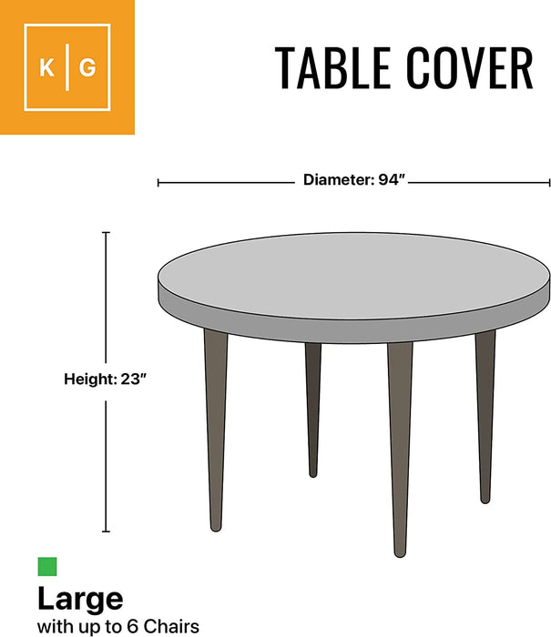 Round Patio Table & Chair Set Cover Durable & Water Resistant Outdoor Furniture Cover