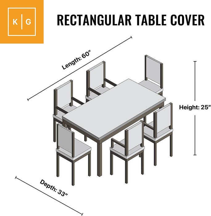 Rectangular Outdoor Table Cover - TITAN