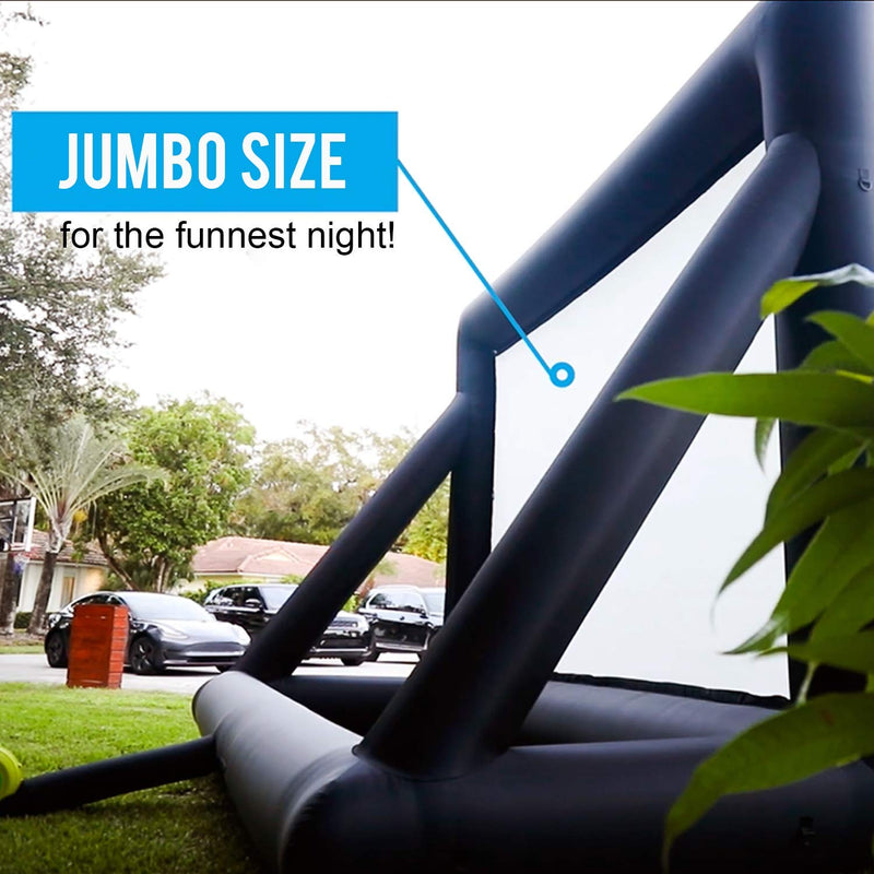 Jumbo size Khomo Gear inflatable screen frame and support legs set up outdoors