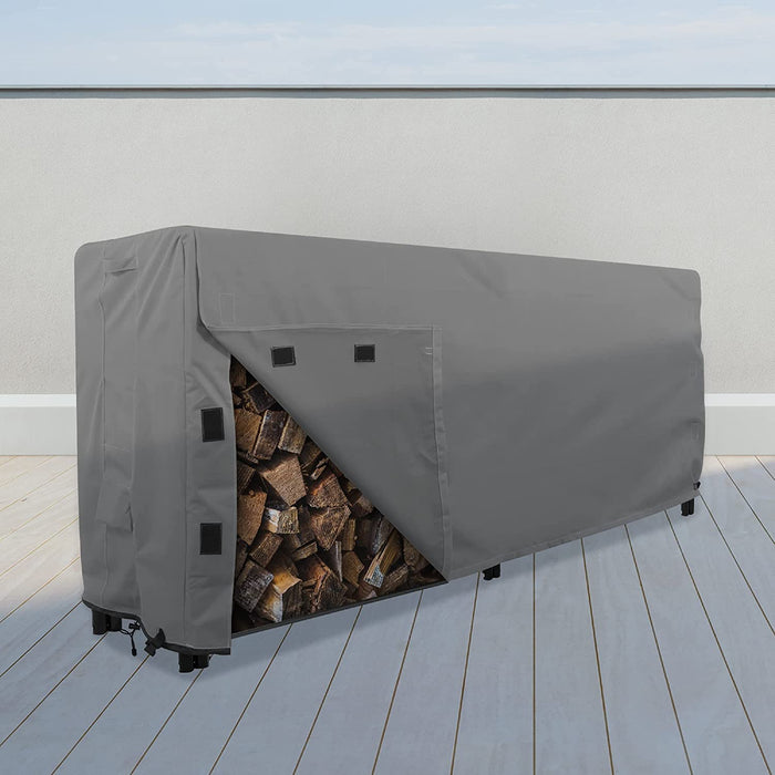 Log Rack Outdoor Cover 8 Feet TITAN